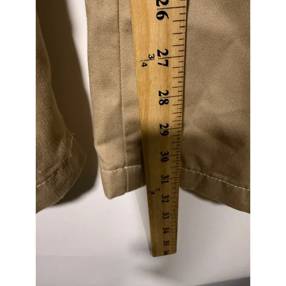 True Religion Mens Khaki Tan Cargo Pants Straight Leg Horseshoe Stitch Size 33